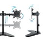 Tooq Soporte de Mesa para 2 Monitores DB1702TN-B Negro